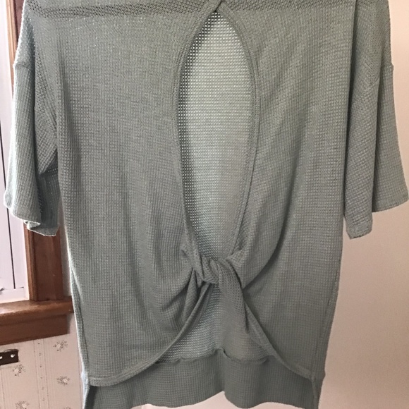 Sage Green Open Back Cover Up or Summer Top - Picture 4 of 5